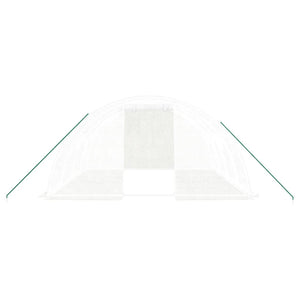 Gewächshaus Stahlrahmen Weiß 16 m²