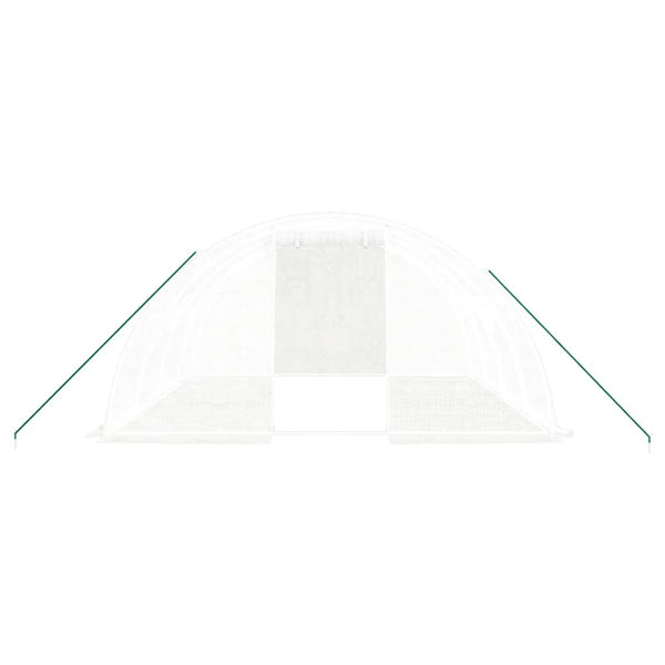 Gewächshaus Stahlrahmen Weiß 16 m²