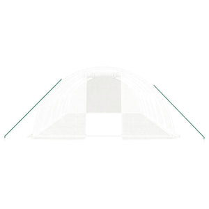 Gewächshaus Stahlrahmen Weiß 24 m²