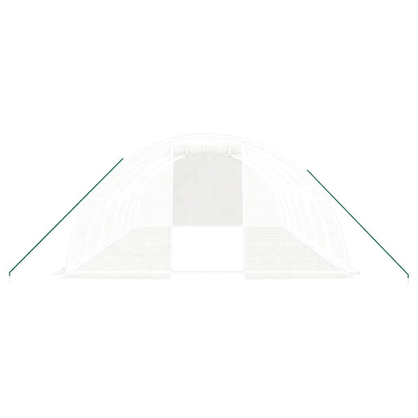 Gewächshaus Stahlrahmen Weiß 24 m²