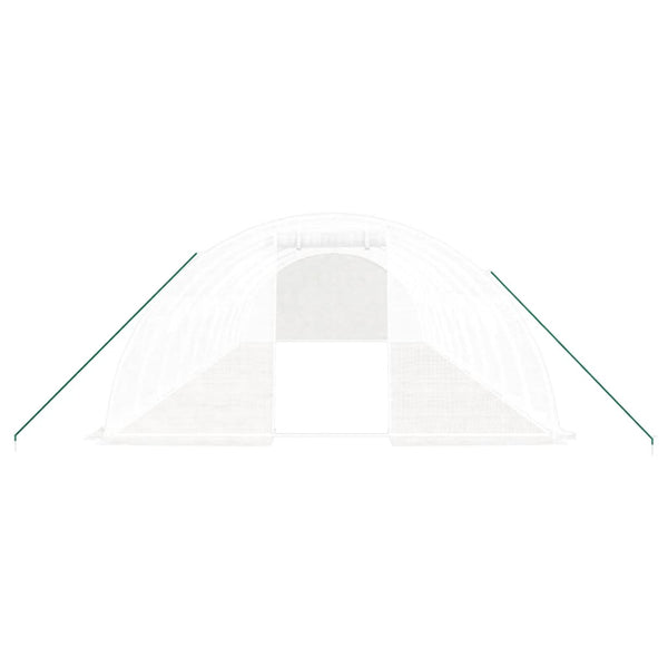 Gewächshaus Stahlrahmen Weiß 40 m²