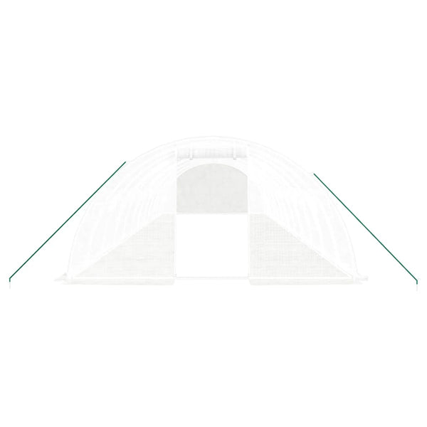 Großes Gewächshaus Stahlrahmen Weiß 48 m²