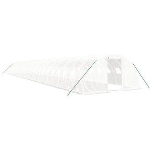 vidaXL Serre avec cadre en acier Blanc 96 m² 24x4x2 m