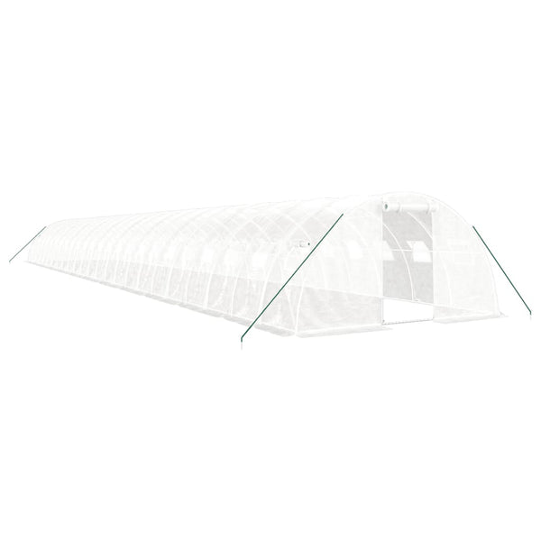 vidaXL Serre avec cadre en acier Blanc 96 m² 24x4x2 m