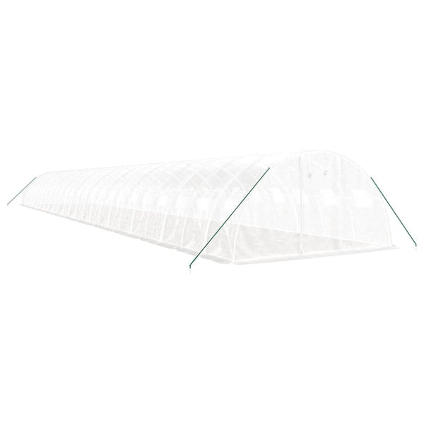 vidaXL Serre avec cadre en acier Blanc 96 m² 24x4x2 m
