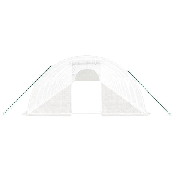 vidaXL Serre avec cadre en acier Blanc 96 m² 24x4x2 m