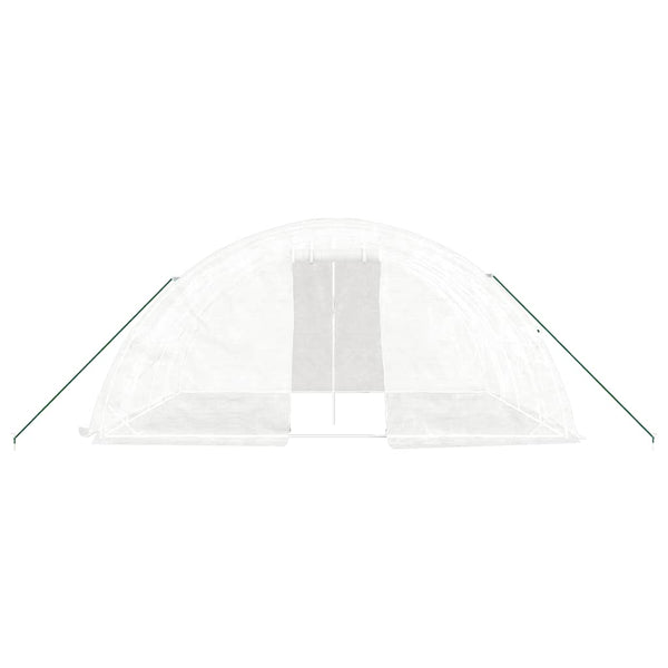 Gewächshaus Stahlrahmen Weiß 20 m²