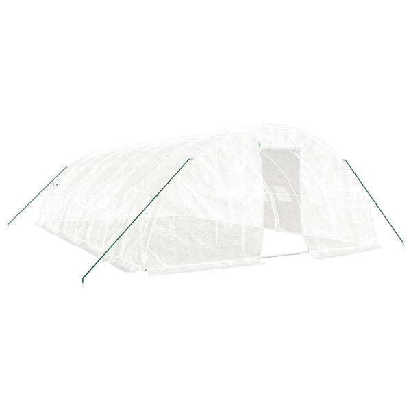 Serre vidaXL avec cadre en acier Blanc 40 m² 8x5x2,3 m