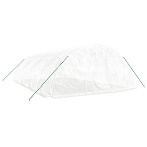 Serre vidaXL avec cadre en acier Blanc 40 m² 8x5x2,3 m
