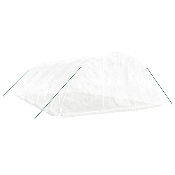 Serre vidaXL avec cadre en acier Blanc 40 m² 8x5x2,3 m
