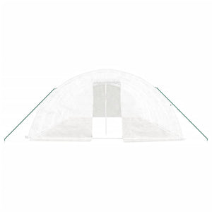 Serre vidaXL avec cadre en acier Blanc 40 m² 8x5x2,3 m