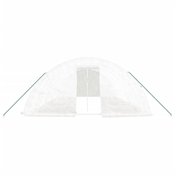Serre vidaXL avec cadre en acier Blanc 40 m² 8x5x2,3 m