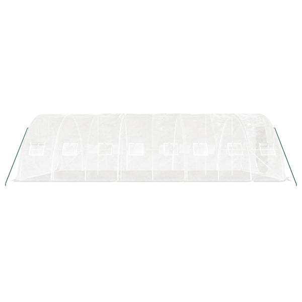 Serre vidaXL avec cadre en acier Blanc 40 m² 8x5x2,3 m