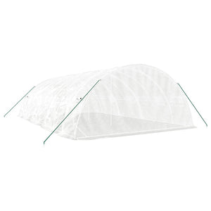 Serre vidaXL avec cadre en acier Blanc 40 m² 8x5x2,3 m