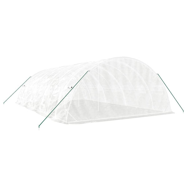 Serre vidaXL avec cadre en acier Blanc 40 m² 8x5x2,3 m