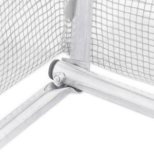 Großes Gewächshaus Stahlrahmen Weiß 100 m²