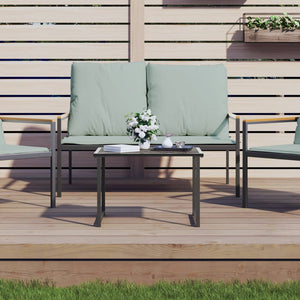 Anthrazit Gartentisch Stahl 55x40x37 cm