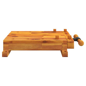 Werkbankplatte Akazie mit Schraubstock 52x44 cm