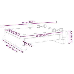 Werkbankplatte Akazie mit Schraubstock 52x44 cm