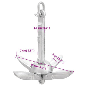 0,7 kg Klappanker verzinkt