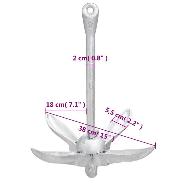 4 kg Klappanker Verzinkt