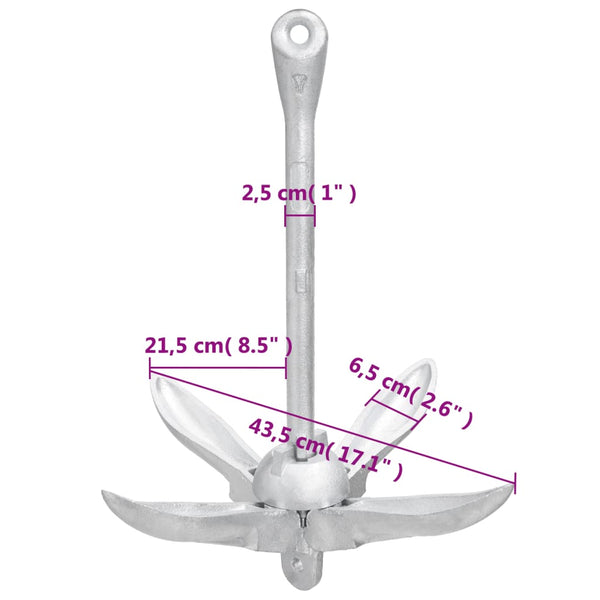 6 kg Klappanker Verzinkt