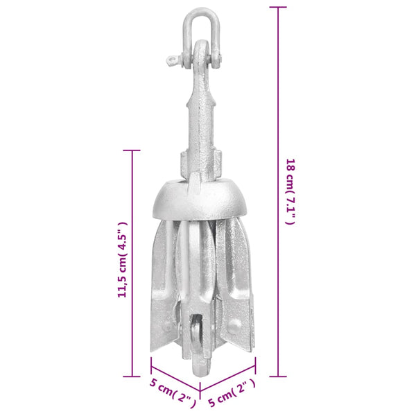 0.7 kg Klappanker mit Seil