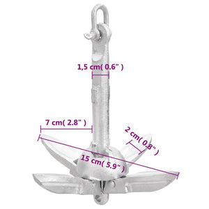 0.7 kg Klappanker mit Seil