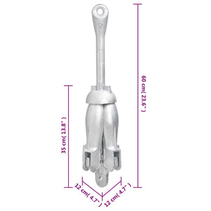 8 kg Klappanker mit Seil