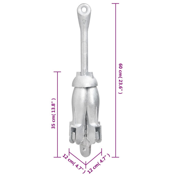 8 kg Klappanker mit Seil