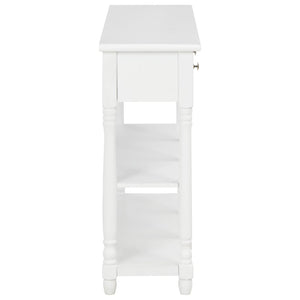 Weißer Konsolentisch 110cm mit Schubladen