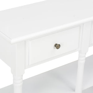 Weißer Konsolentisch 110cm mit Schubladen
