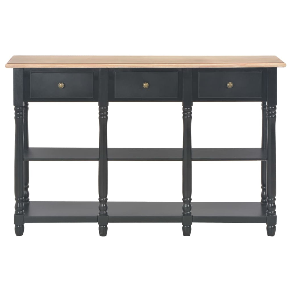 Schwarzer Konsolentisch 110 cm mit Schubladen