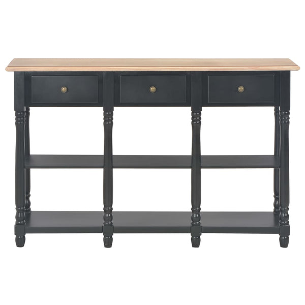 Schwarzer Konsolentisch 110 cm mit Schubladen