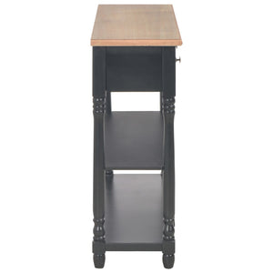 Schwarzer Konsolentisch 110 cm mit Schubladen