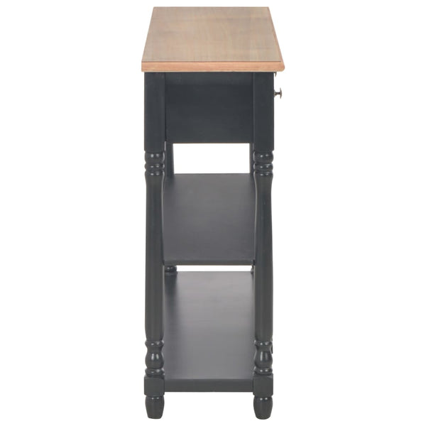 Schwarzer Konsolentisch 110 cm mit Schubladen