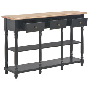 Schwarzer Konsolentisch 110 cm mit Schubladen