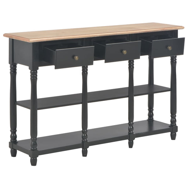 Schwarzer Konsolentisch 110 cm mit Schubladen
