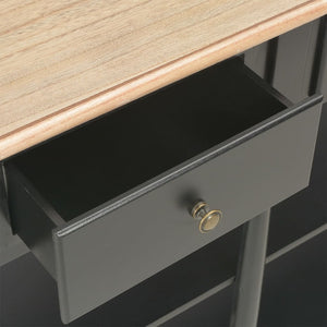 Schwarzer Konsolentisch 110 cm mit Schubladen