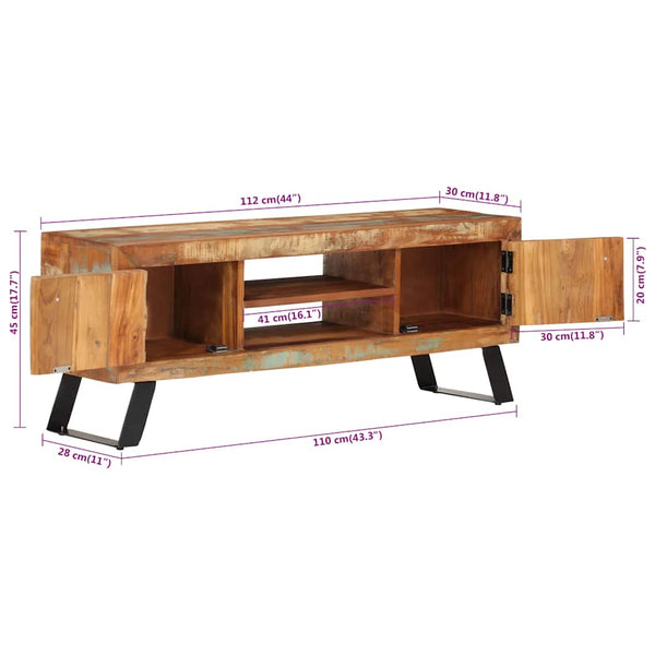 TV-Schrank Altholz Massiv 112 cm