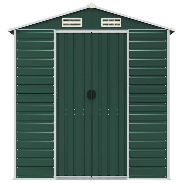 Gerätehaus Grün, Verzinkter Stahl, 191 cm