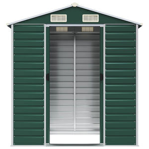 Gerätehaus Grün, Verzinkter Stahl, 191 cm