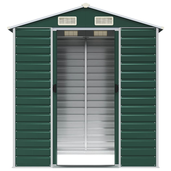 Gerätehaus Grün, Verzinkter Stahl, 191 cm