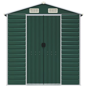 Grünes Gartenhaus aus verzinktem Stahl, 191x300x198 cm