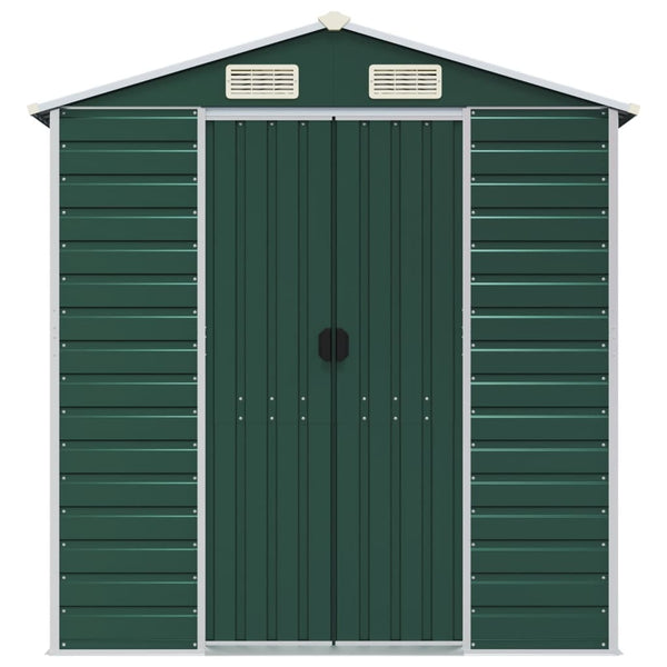 Grünes Gartenhaus aus verzinktem Stahl, 191x300x198 cm