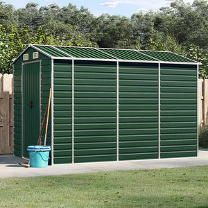 Grünes Gartenhaus aus verzinktem Stahl, 191x300x198 cm