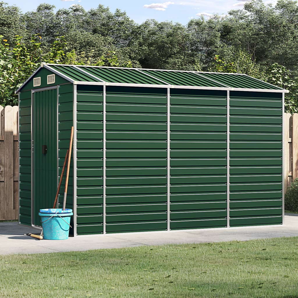 Grünes Gartenhaus aus verzinktem Stahl, 191x300x198 cm