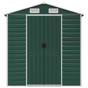 Gerätehaus Grün, Verzinkter Stahl, 191x385x198 cm