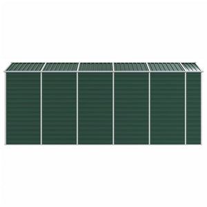 Gerätehaus Grün, Verzinkter Stahl, 191x470x198 cm