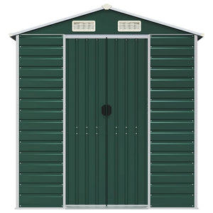 Gerätehaus Grün, Verzinkter Stahl, 191x640x198 cm
